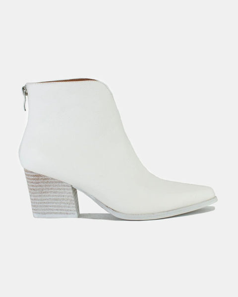 Beast Fashion PU Leather Block Heel Boots with Back Zippers - Opulent Empire