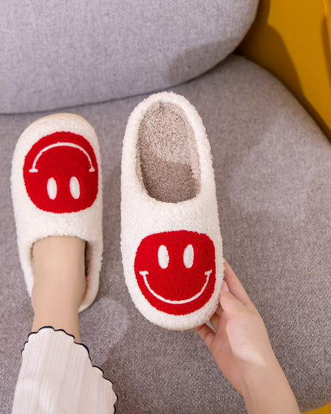 Melody Smiley Face Cozy Slippers - Opulent Empire