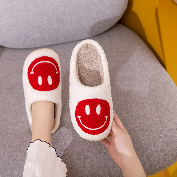 Melody Smiley Face Cozy Slippers - Opulent Empire
