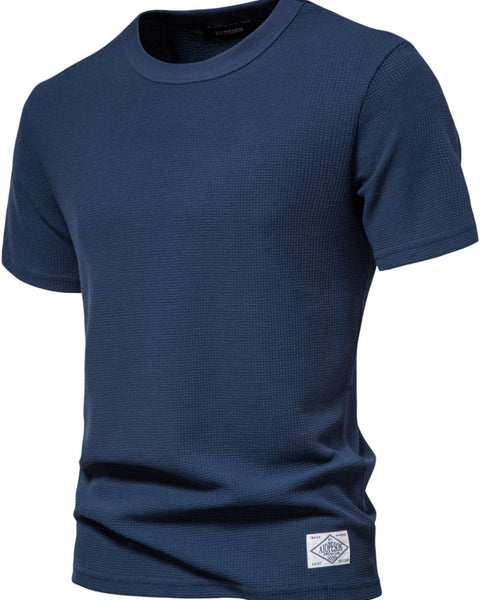 Men's Waffle-Knit Short Sleeve T-Shirt - Opulent Empire