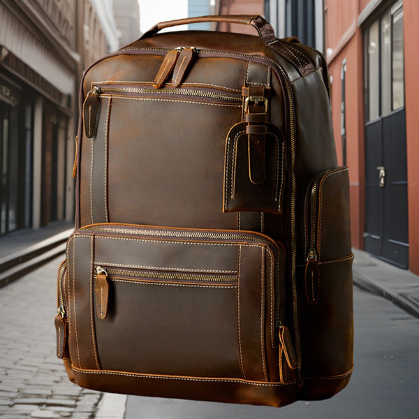 Lawrence™ | Hochwertiger Handgefertigter Lederrucksack - Opulent Empire