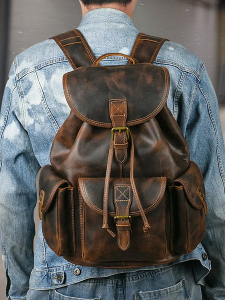 Edward™ | Premium Casual Leather Backpack