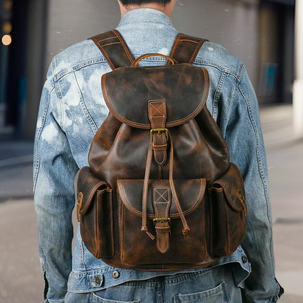 Edward™ | Premium Casual Leather Backpack