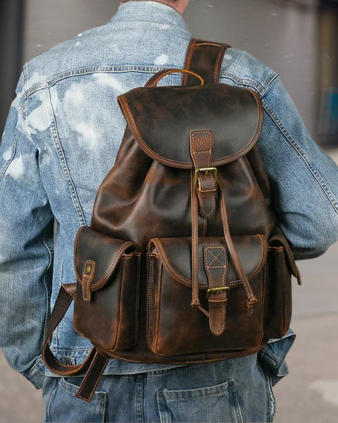Edward™ | Premium Casual Leather Backpack