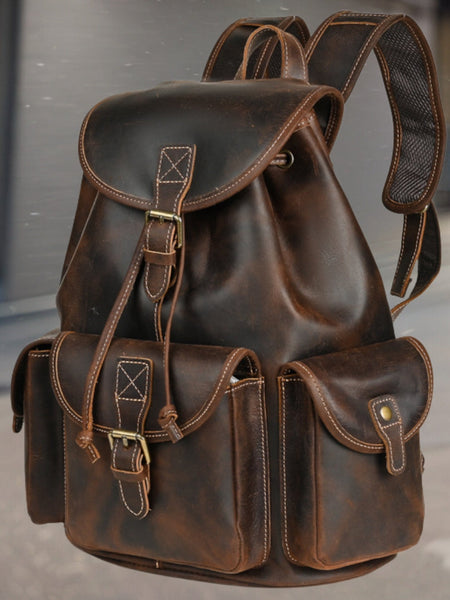 Edward™ | Premium Casual Leather Backpack