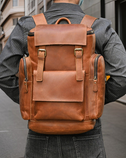 Carlton™ | Premium Casual Leather Backpack