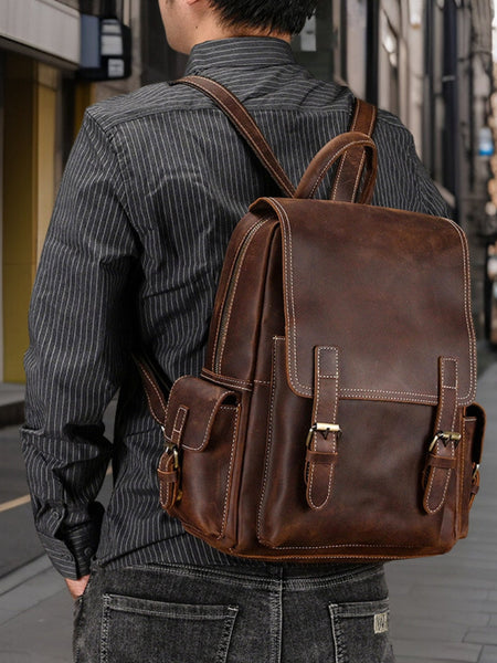 Danny™ | Fashionable Casual Leather Backpack