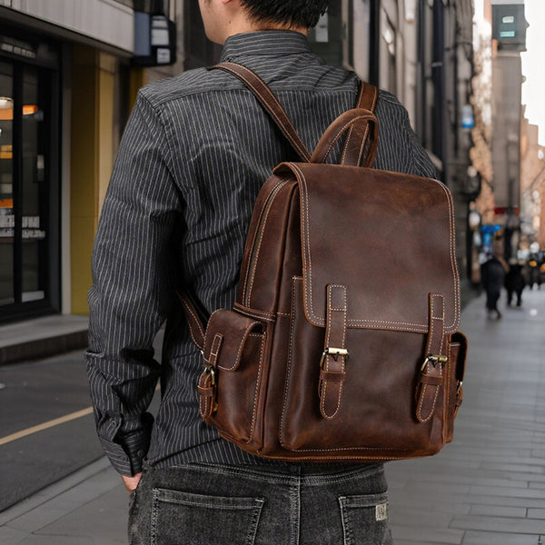 Danny™ | Fashionable Casual Leather Backpack