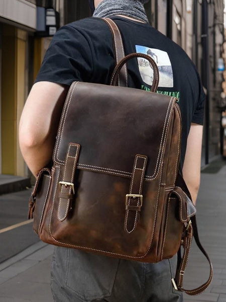 Danny™ | Fashionable Casual Leather Backpack