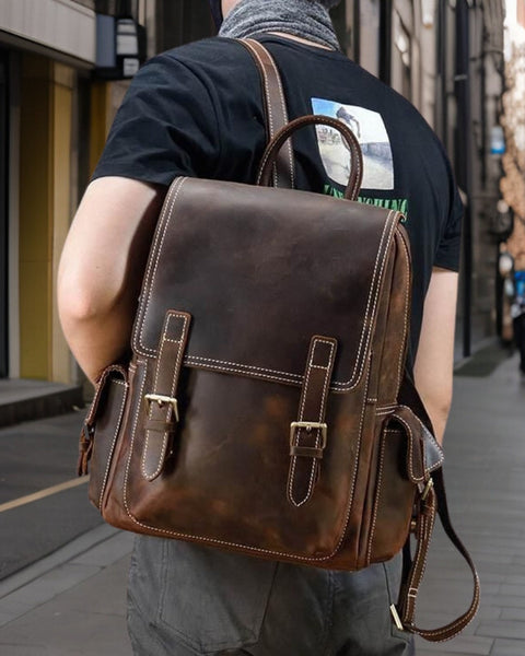 Danny™ | Fashionable Casual Leather Backpack