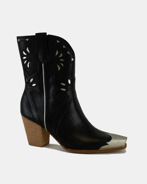 Beast Fashion Cut-Out Floral Embroidery Boots - Opulent Empire