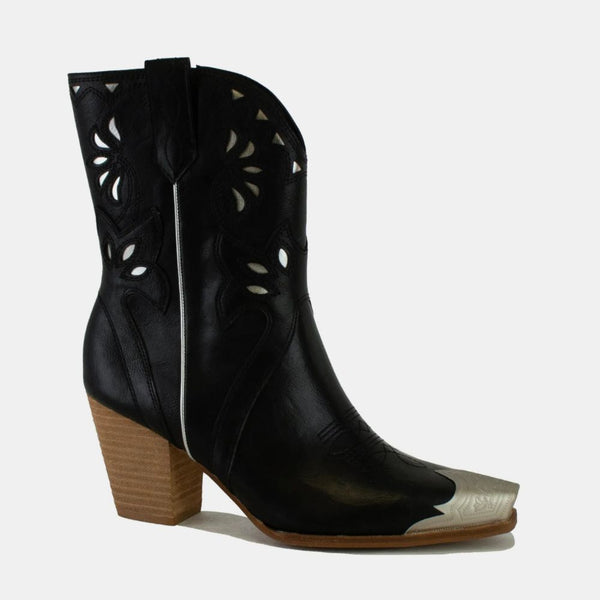 Beast Fashion Cut-Out Floral Embroidery Boots - Opulent Empire