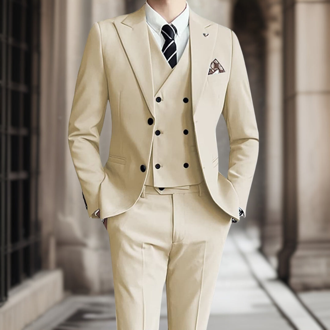 Yannis™ | Elegant Three-Piece Wedding Suit Set