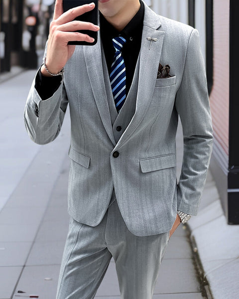 Udo™ | Premium Striped Suit 3-Piece Suit Set