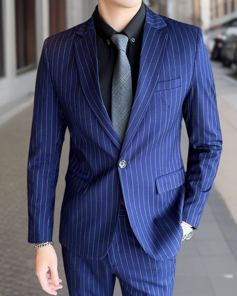 Willem™ | High-Quality Striped Suit 2-Piece Set