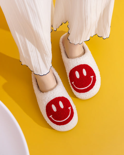 Melody Smiley Face Cozy Slippers - Opulent Empire