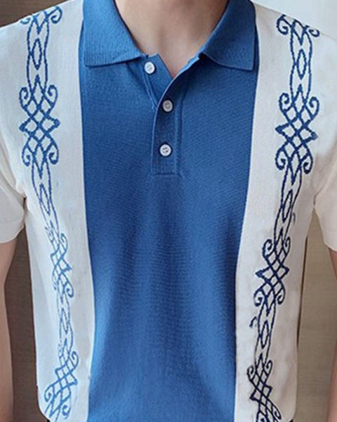 Men's Plus Size Button Detail Short Sleeve Polo - Opulent Empire