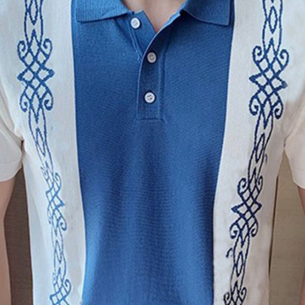 Men's Plus Size Button Detail Short Sleeve Polo - Opulent Empire