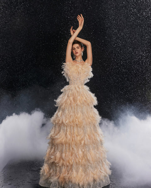 Golden Feather Luxe Gown