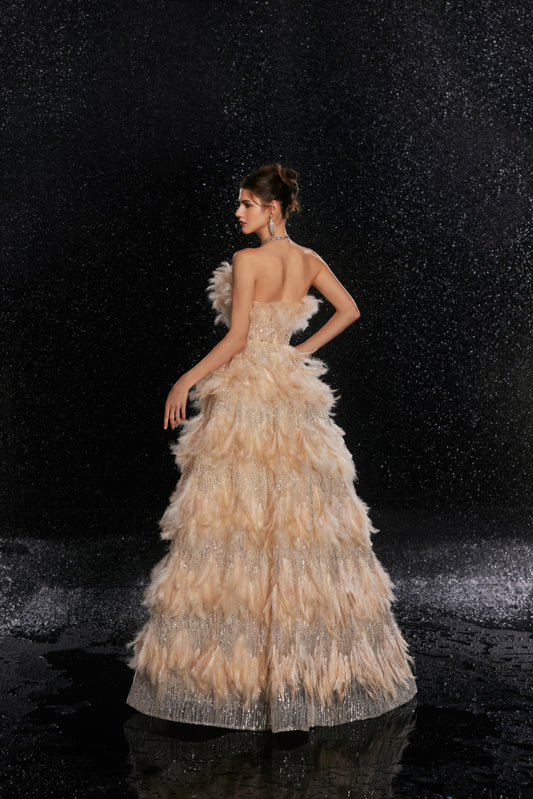 Golden Feather Luxe Gown