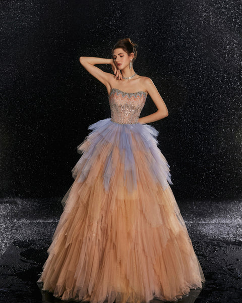 Peach Blossom Grandeur Gown