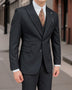 Carlo™ | Premium Three-Piece Striped Suit