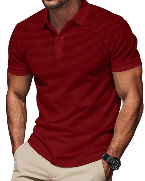 Men's Full Size Short Sleeve Collared Polo Plus Size - Opulent Empire
