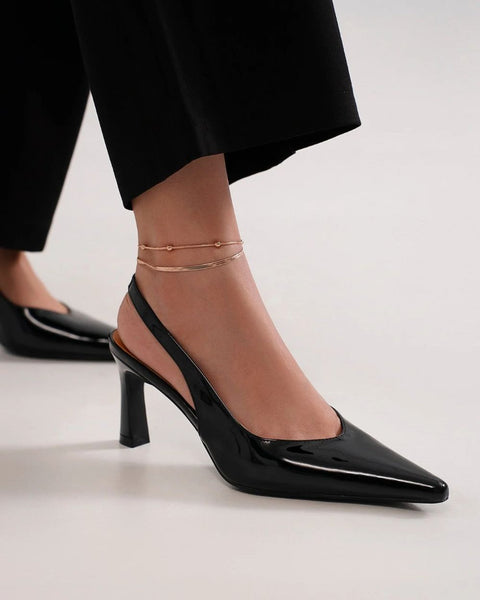 Beast Fashion Faux Leather Point Toe Slingback Pumps - Opulent Empire