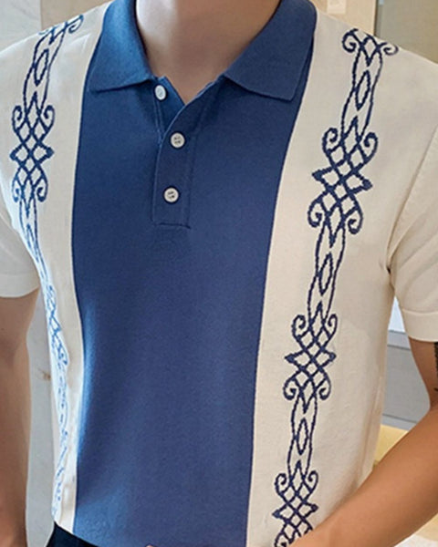 Men's Plus Size Button Detail Short Sleeve Polo - Opulent Empire