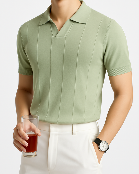 Men's Plus Size Collared Neck Short Sleeve Polo - Opulent Empire