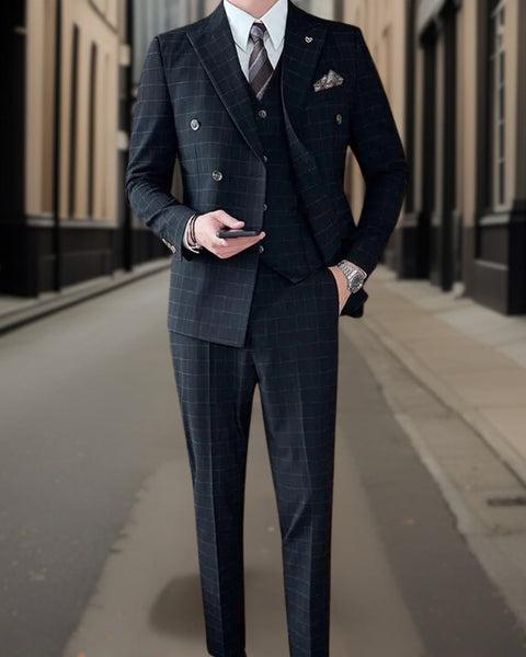 Lorenz™ | Luxurious 3-Piece Tartan Suit