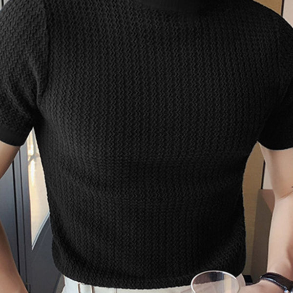 Men's Full Size Mock Neck Short Sleeve T-Shirt Plus Size - Opulent Empire