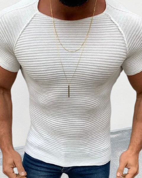 Men's Plus Size Round Neck Short Sleeve Top - Opulent Empire