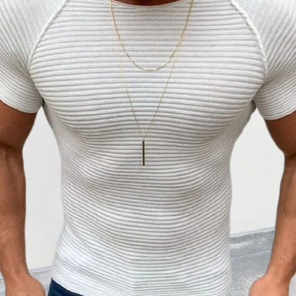 Men's Plus Size Round Neck Short Sleeve Top - Opulent Empire