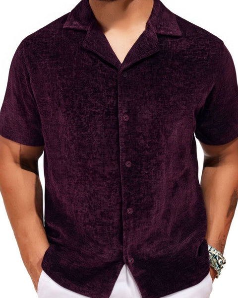 Men's Plus Size Button Down Short Sleeve Shirt - Opulent Empire