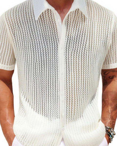 Men's Plus Size Button Down Short Sleeve Shirt - Opulent Empire