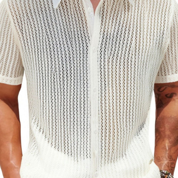 Men's Plus Size Button Down Short Sleeve Shirt - Opulent Empire