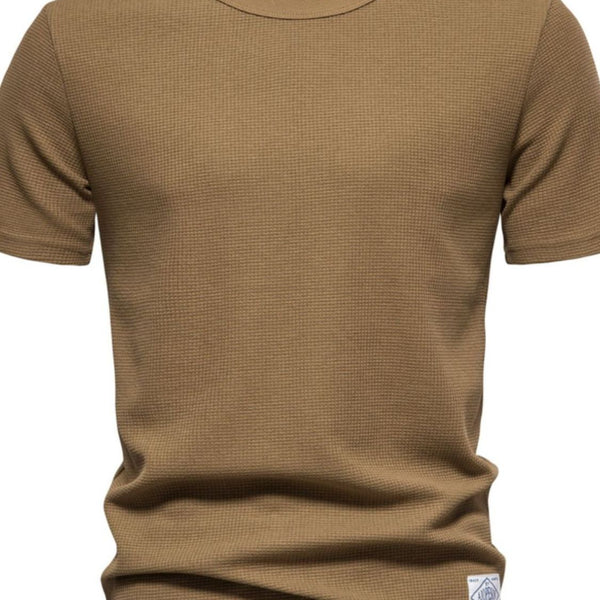 Men's Waffle-Knit Short Sleeve T-Shirt - Opulent Empire
