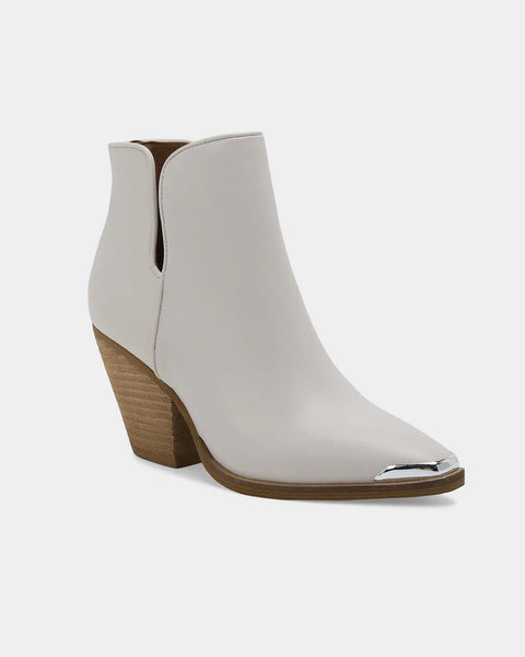 Beast Fashion Pointed Metal-Tip Toe Block Heel Ankle Boots - Opulent Empire