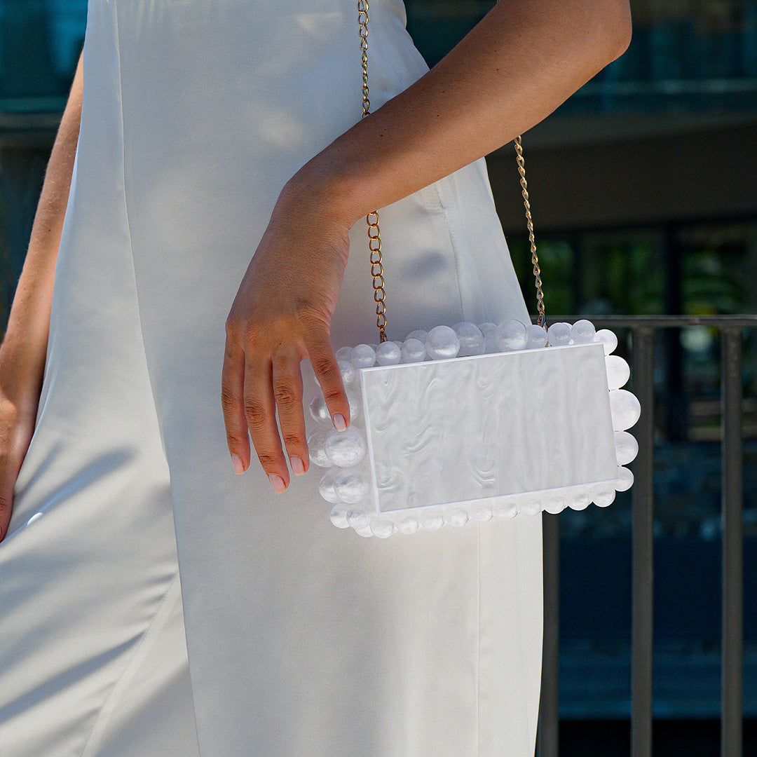 Acrylic Cloud Clutch Bag - Opulent Empire