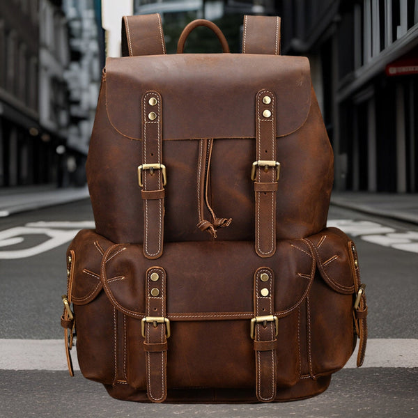 Caleb™ | Premium Leather Backpack