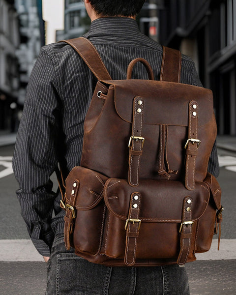 Caleb™ | Premium Leather Backpack