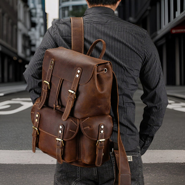 Caleb™ | Premium Leather Backpack