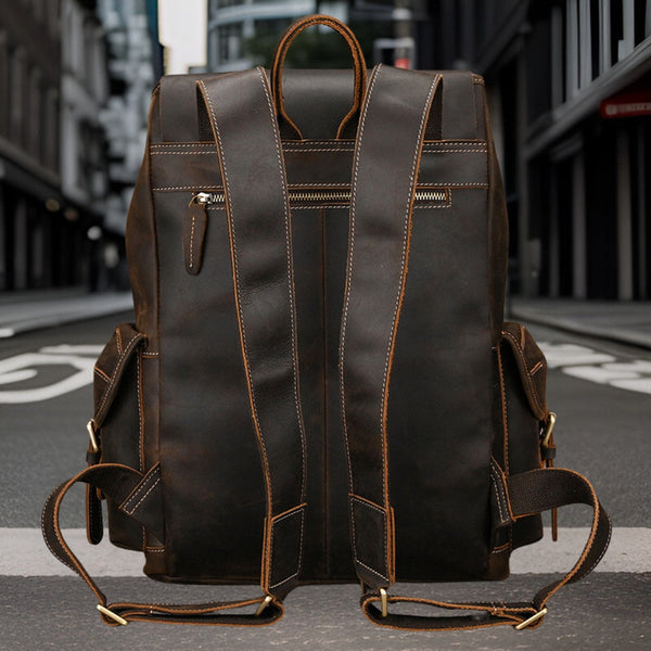 Caleb™ | Premium Leather Backpack