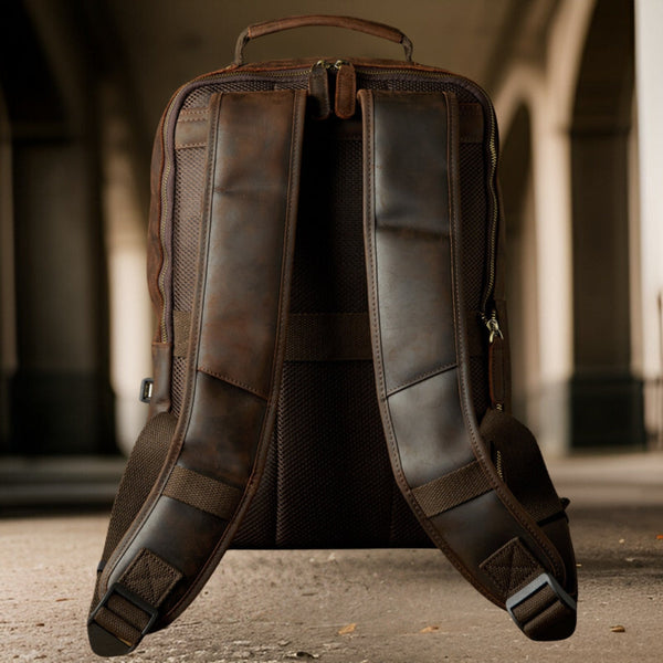 Cameron™ | Handcrafted Retro Leather Backpack