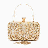 Flower Rhinestones Clutch Bag - Opulent Empire