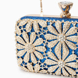 Flower Rhinestones Clutch Bag - Opulent Empire
