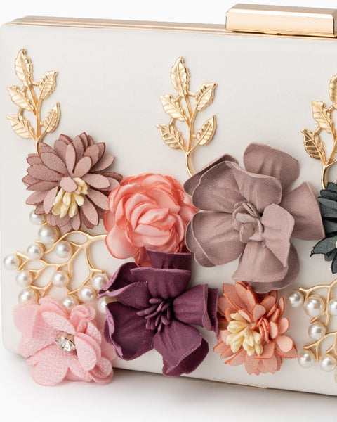 Juliet Flower Clutch Bag - Opulent Empire