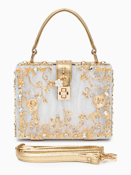 Acrylic Box Handbag - Opulent Empire