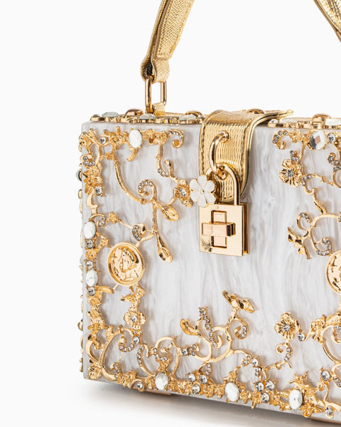 Acrylic Box Handbag - Opulent Empire
